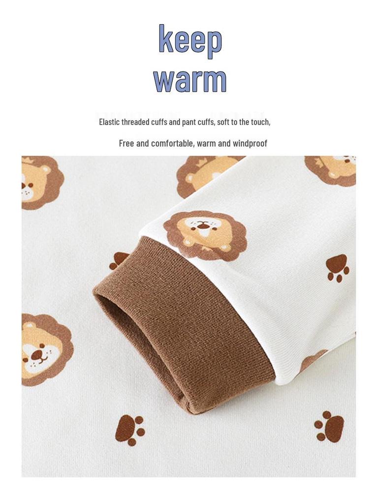 Children's Thermal Fleece Autumn & Winter Pajama Set - Boys & Girls Warm Long Sleeve Top & Pants