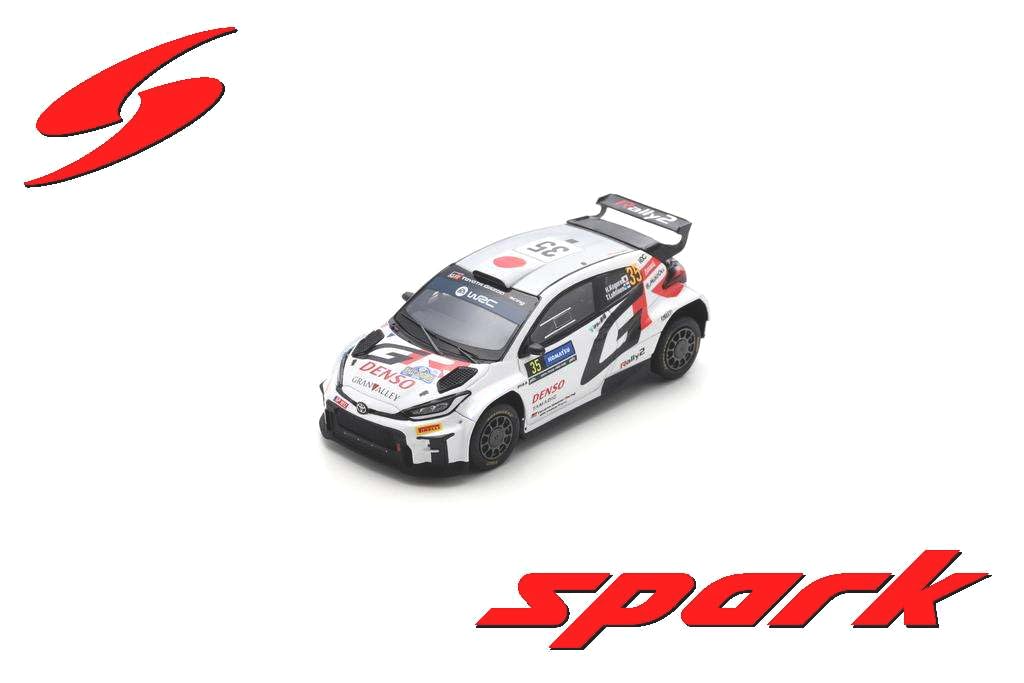 Spark Scale Toyota GR Yaris Rally2 Toyota Gazoo Racing 2024 Rally Sweden Hikaru Kogure Complete Model with Sponsor Logo Display 1/43 #35