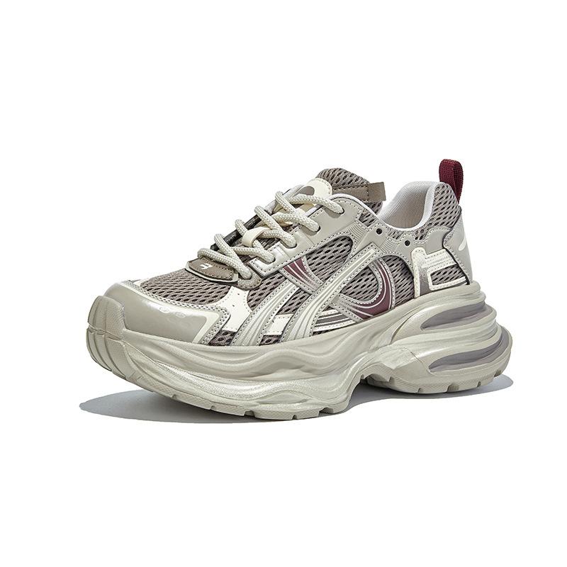 Suction film sole sneakers women's 2025 autumn new shoes platform running shoes versatile casual height-increasing dad shoes