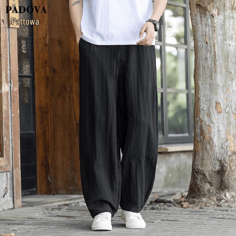 Patova Men s Linen Blend Casual Cropped Harem Pants M