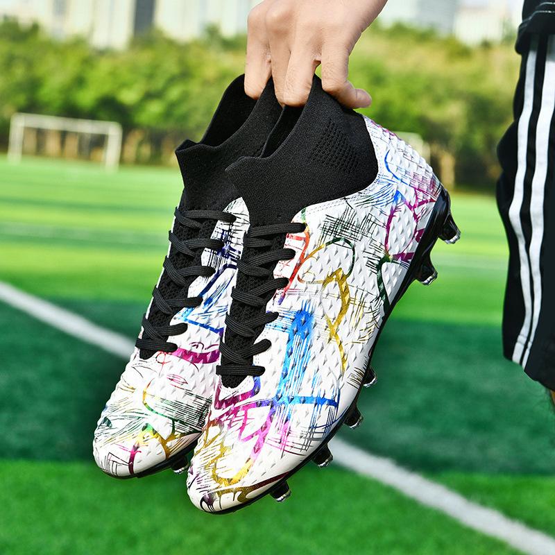 Podzimní nové vysoké fotbalové boty umělá tráva velká velikost tréninkové sportovní tráva fotbalové boty