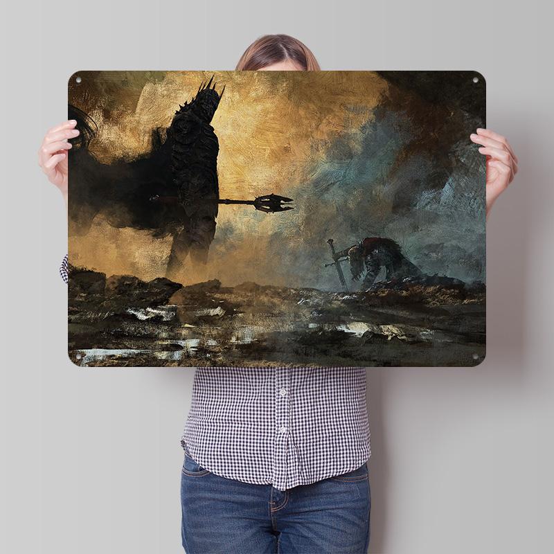 The Fate D Texture Printed Poster Custom Vintage Metal Tin Plate Sign for Wall Art House Bar Accessories Gaming Decoration Room