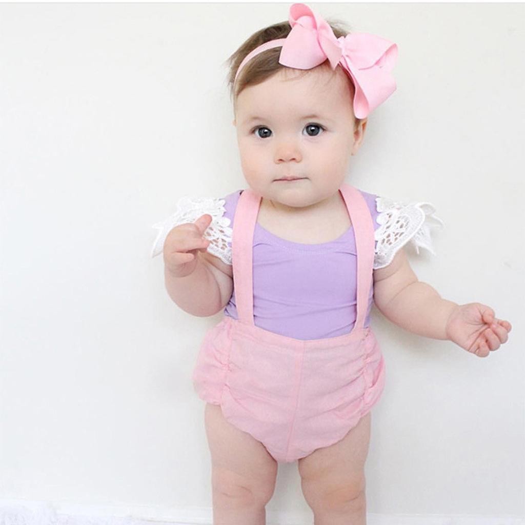 Kid Girls Baby Lace Candy Color Fly Sleeve Vest