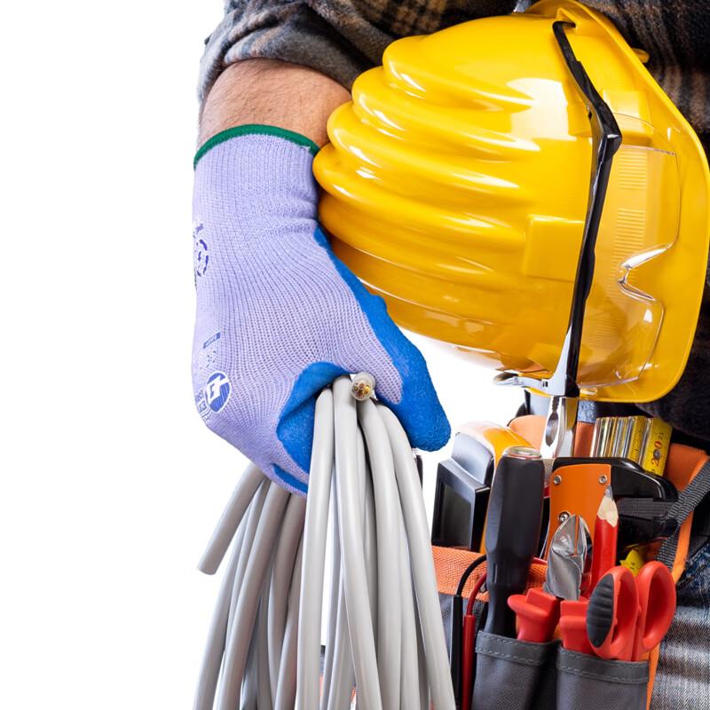 Insulation Gloves, 400V Electrical Low-Voltage Latex Rubber, Anti-Electric Shock, Non-Slip, Wear-Resistant, Protective Workwear, DGX31