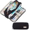 Student Large Capacity Pencil Case, Three-dimensional Student Stationery Bag, Double Opening Pulling