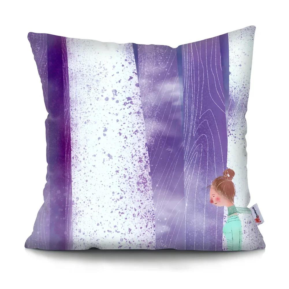 Psychedelic Forest Cushion Cover Home Decor Bedroom Pillowcase Car Sofa