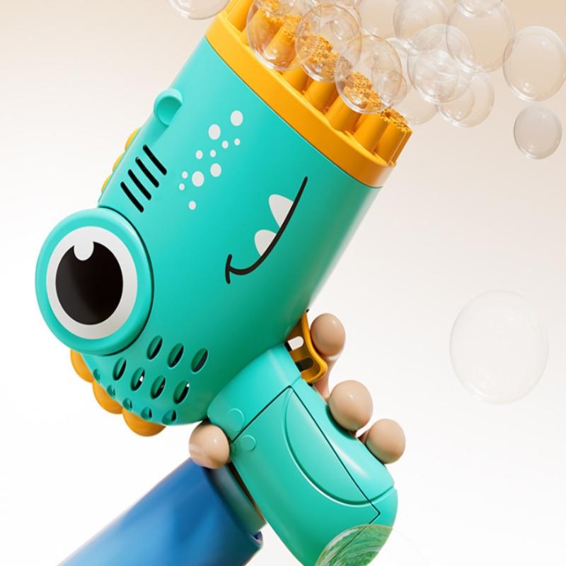 40 Holes Cute Dinosaur Bubble Gun BPA Free Bubble Maker Toy for Toddlers Kids Outdoor Summer Play Time