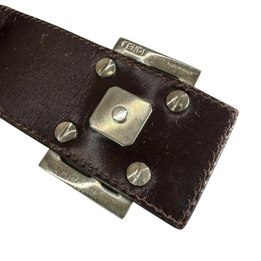 FENDI Zucca Pattern Shoulder Bag Brown Women used