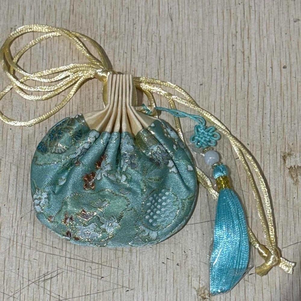 Flower Pattern Drawstring Empty Sachet Women Jewelry Bag Chinese Style Storage Bag Purse Pouch
