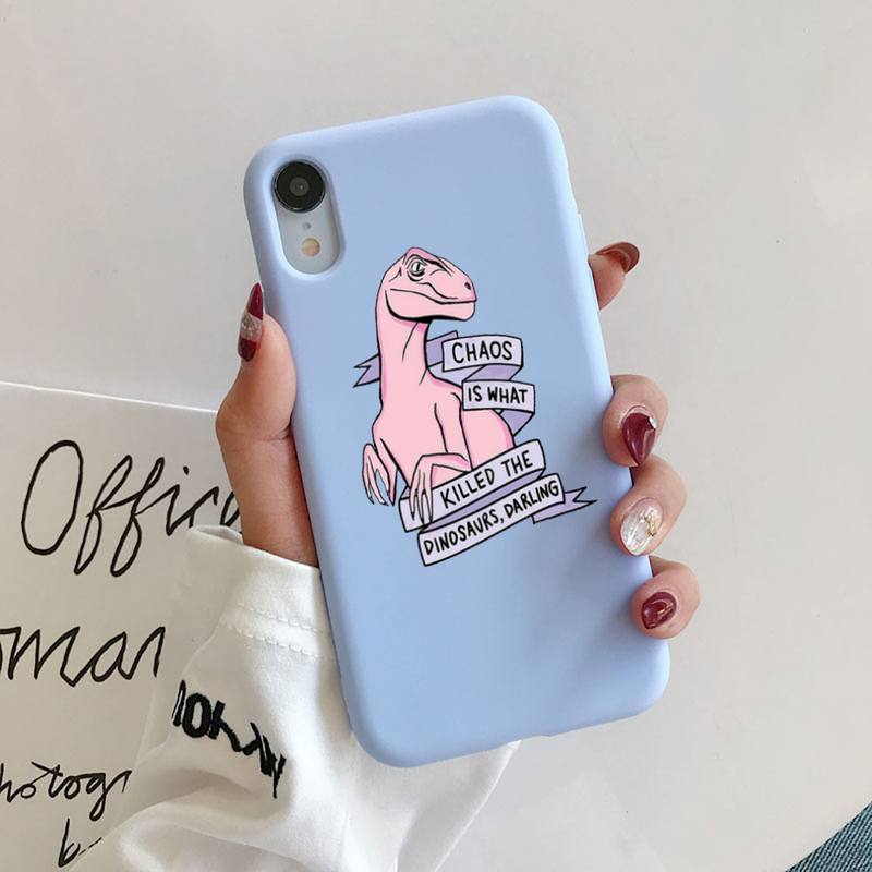 Cute dinosaur Liquid Silicone Phone Case for iphone 13 12 11 Pro Max XR XS X Soft Candy Cover for iPhone 6 6S 7 8 Plus Cases