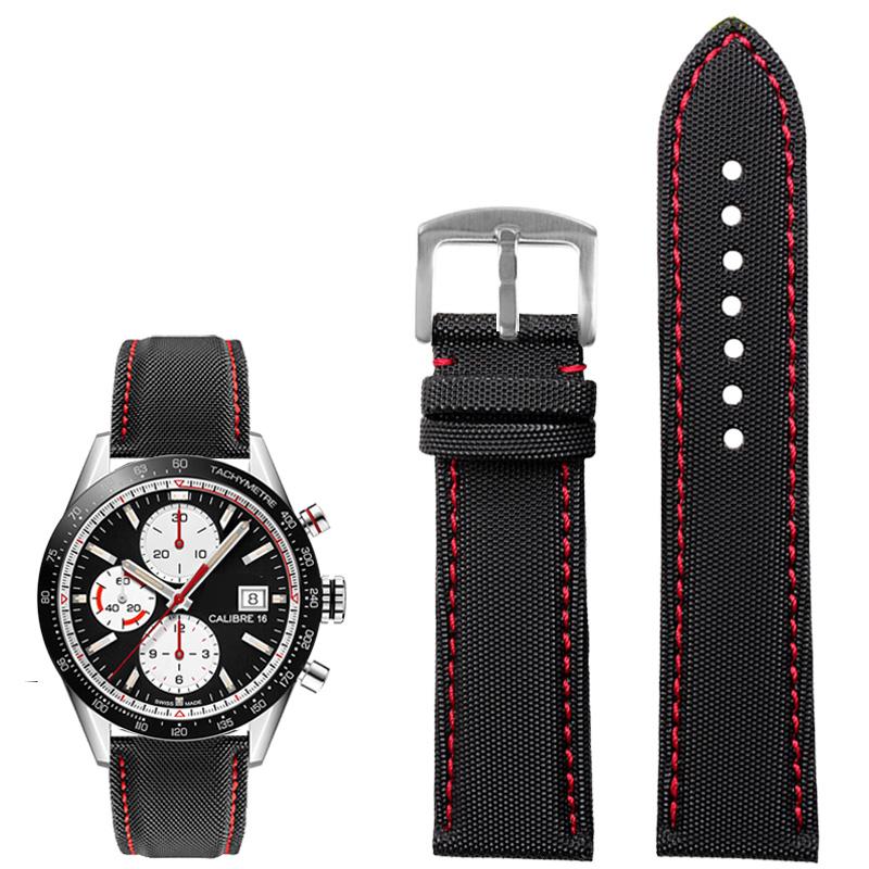 Классический 20 мм 21 мм 22 мм 23 мм 24 мм нейлоновый кожаный ремешок для часов Seiko № 5 Rolex longines WATCH Мужской Женский холщовый тканевый ремешок для часов