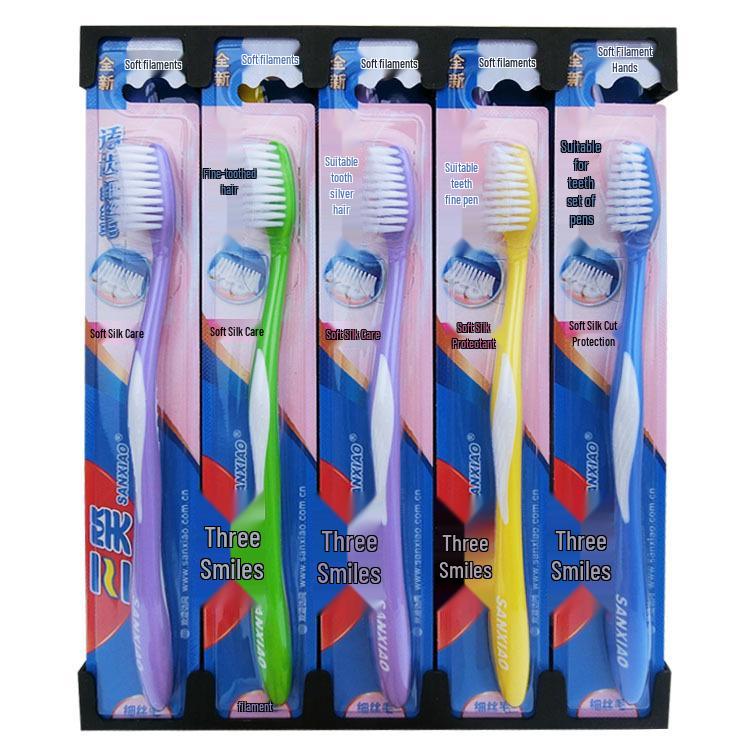 Sanxiao 998T Soft Bristle Toothbrush for Adults - Fine Bristle for Fresh Breath & Extra Care