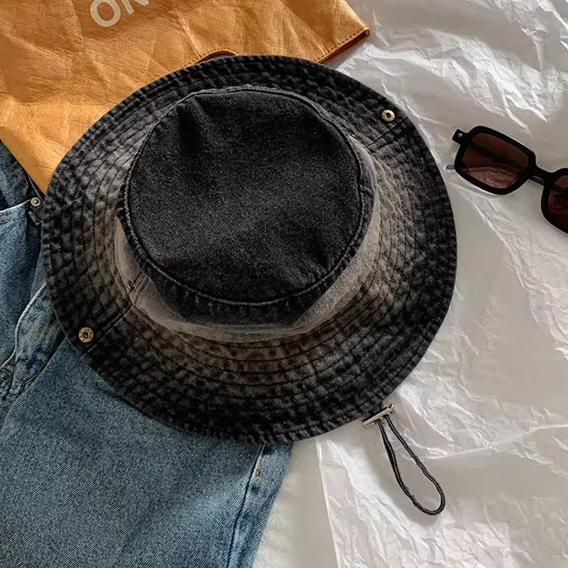 Vielseitiger gewaschener Cowboyhut Frühling und Herbst neuer lässiger Hut Kinder zeigen Gesicht kleiner Fischerhut Outdoor Kletterhut Tide