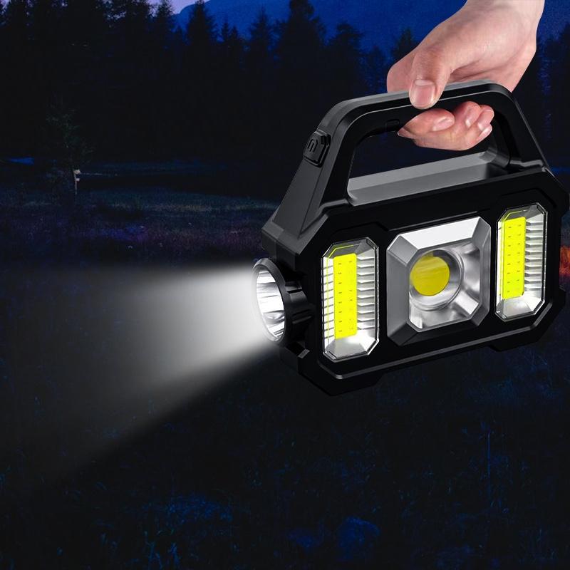 Tragbare Led-strahler Super Helle Led Arbeit Licht Suchscheinwerfer Solar USB Aufladbare Für Outdoor Camping Lampe Led Taschenlampe