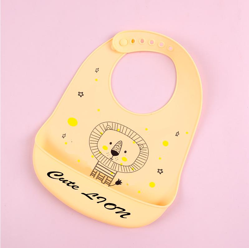 Waterproof Silicone Cartoon Bibs for Babies and Toddlers: Leak-Proof, Food-Grade Meal and Drool Protection