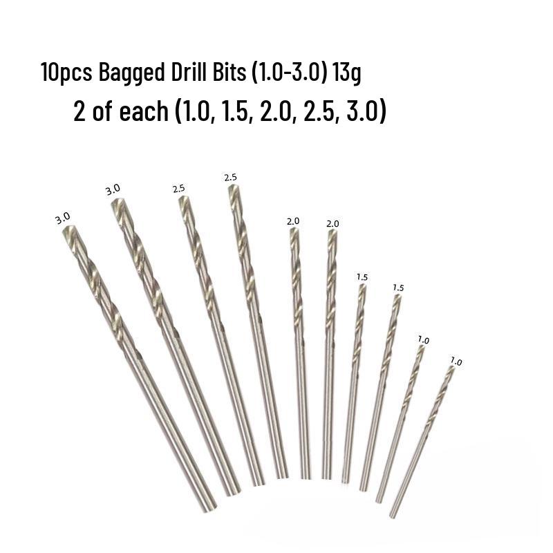 Black and Gold Dual-Color Hand Drill Bits Set with Spiral Chip Slot for Metal Drilling