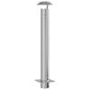 Fireplace Extension Silver 25 X 25 X 132 Cm Stainless Steel
