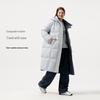 Tanboer Women's Reversible Long Down Parka with Detachable Hood