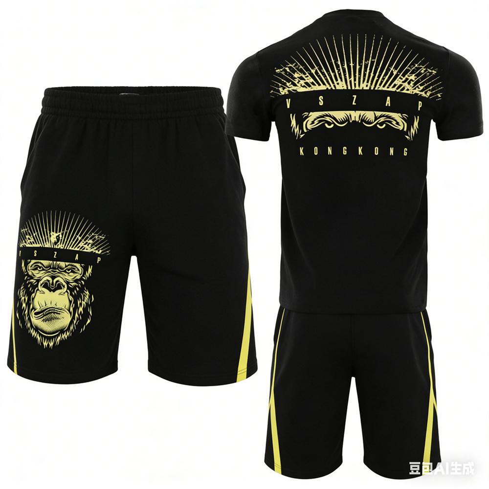 Set due pezzi T-shirt e pantaloni da Boxe Estiva Set T-shirt Muay Thai Set Allenamento T-shirt Muay Thai Tuta Sportiva y2k Nuovo Set Muay Thai