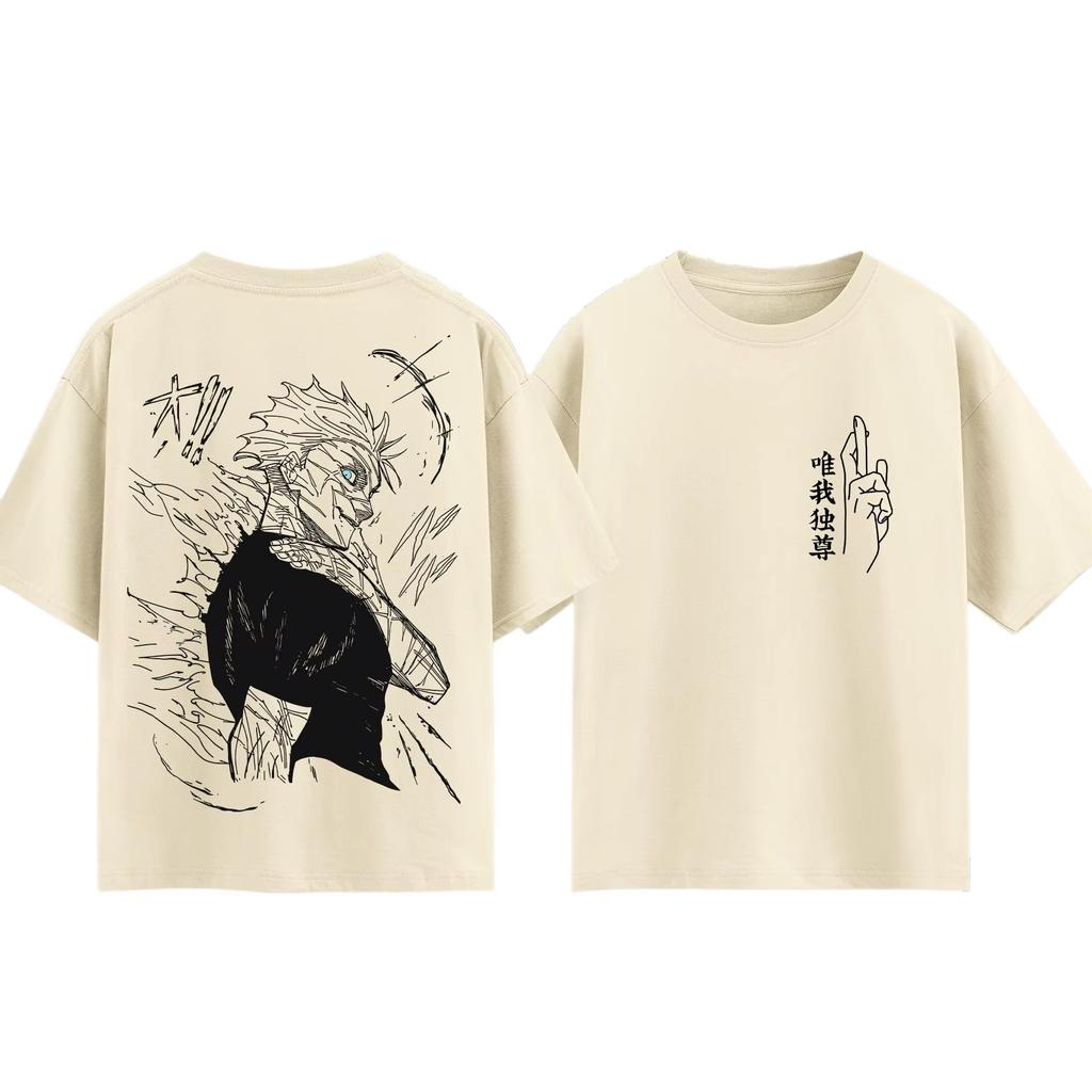 T-Shirt Jujutsu Kaisen Gojo Satoru, Outfit Estivo Unisex in Cotone Stile Y2K, Top alla Moda a Manica Corta per Fan di Anime, Streetwear