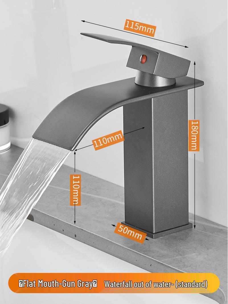 

Смеситель-водопад из нержавеющей стали для туалетного столика в ванной - Смеситель для раковины горячей и холодной воды