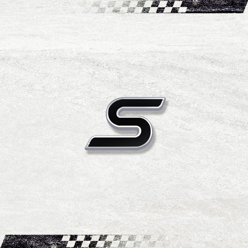 3D Car Sticker S Head Front Grille Badge Metal Decal Emblem Accessories