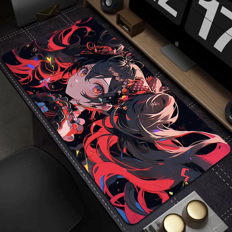 Anime Girls Mouse Pad NonSlip Gaming Mousepad Rubber Computer Keyboard Pads Office Large Table Mat