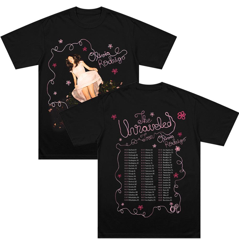

The Unraveled Tour T-shirt 2026 Rodrigo Print T Shirt Cotton Clothes Fashion Short Sleeve O Neck Tees Women Men Clothing Graphic Tee XS чёрный
