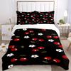 3pcs Cherries Blossoms 1Cover + 2Pillowcases, PillowInserts NotIncluded, Machine Washable, All - Season Use, Suitable for Bedroom Guest Room56