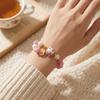 New Blue Crystal Lucky Cat Bracelet Ceramic Cat Pendant Cute Good Luck Jewelry Feng Shui Jewelry For Women