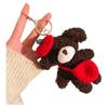 Ornement Suspendu Petit Ours Pendentif Breloque de Sac Poupée en Peluche Mignonne Porte-clés Poupée en Peluche Femmes Filles