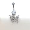 Simple Butterfly Navel Ring For Women Girls  Belly Button Rings Belly Piercing Jewelry Stainless Steel Navel Rings