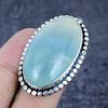 Natural Aquamarine Gemstone 925 Sterling Silver Jewelry Ring Size 7.5 t4H23