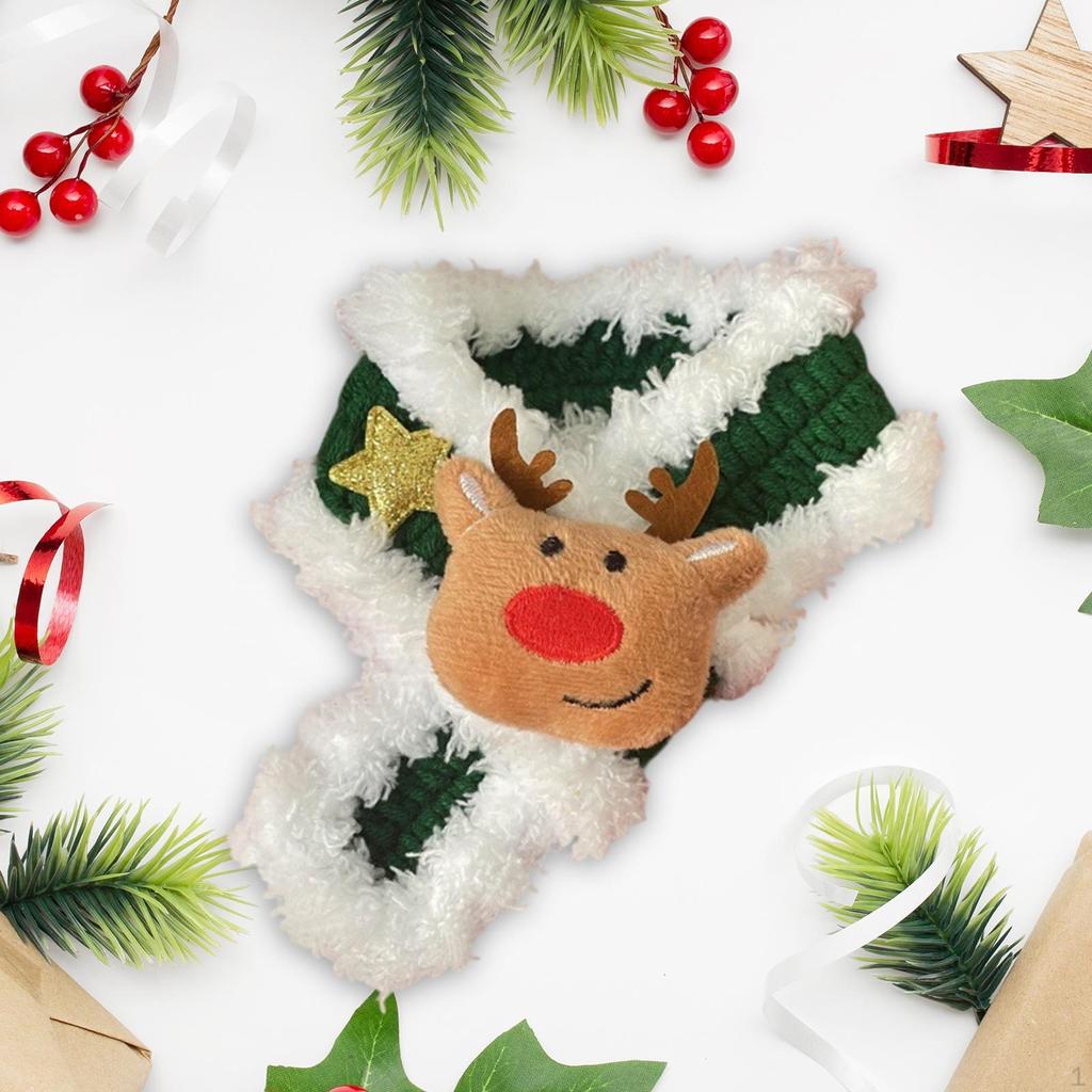 Christmas Knitted Scarf Party Dress up,Cute, Holiday Pet Winter Neck Warmer Dog for