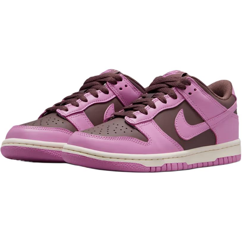 Nike Dunk Low top Kids' Skateboarding Shoes Pink Brown Unisex FB9109-500