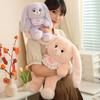 Cute Rabbit Plush Toy Soft Stuffed Long Ears Bunny Doll Funny Baby's Sleeping Companion Delicate Home Decoration Kids Gifts