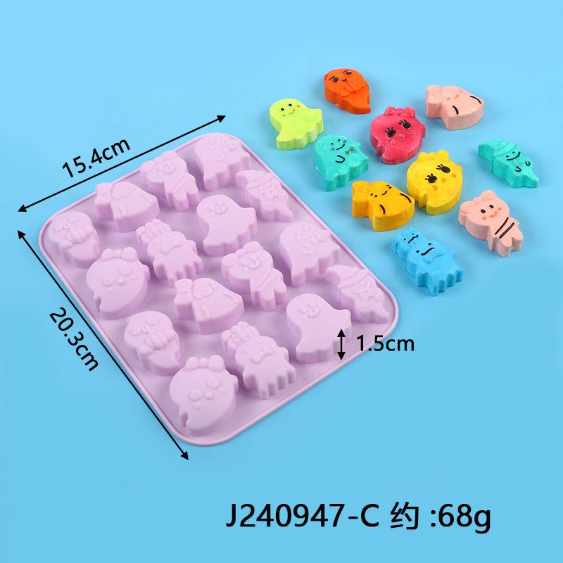 Chocolate Mold Kitchen DIY Baking Tools Cake Decoration Pumpkin Flower Leaf Ghost Jelly Mould Creative Ice Lattice Silicone Mold