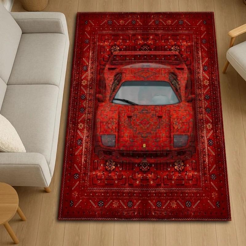 Bohe Car Carpet Living Room Light Luxury Retro Persian Carpet Bedroom Thickened Full Carpet Homestay Decorative Carpet Creative 40x60cm