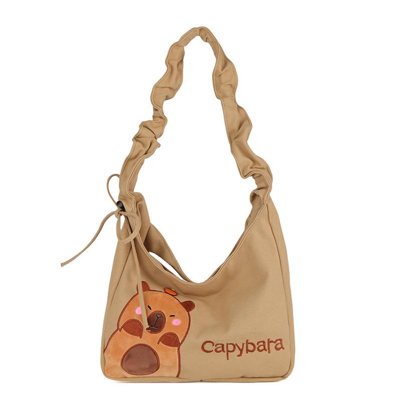 Hello Kitty Melody Kuromi Canvas Shoulder Bag With Stitching Details For Student And Outing