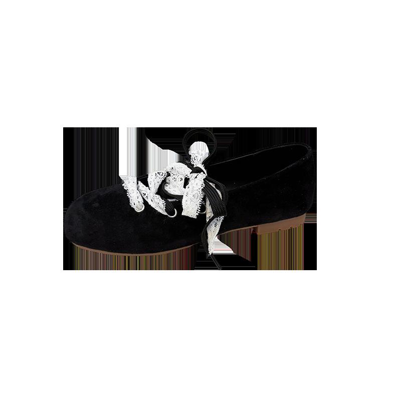 Square Head Retro Design Single Shoes Female 2025 Spring New Fairy Style Ballet Evening Shoes Korean Version Mary Jane Shoes