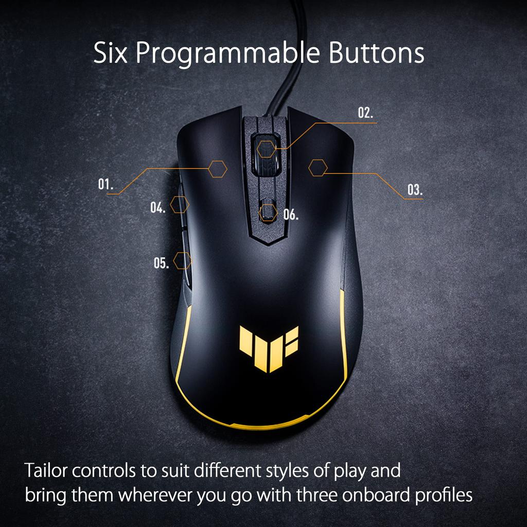 Asus TUF Gaming M3 Gen II Souris Droitier USB Optique 8000 Type-C DPI, 90MP0320-BMUA00