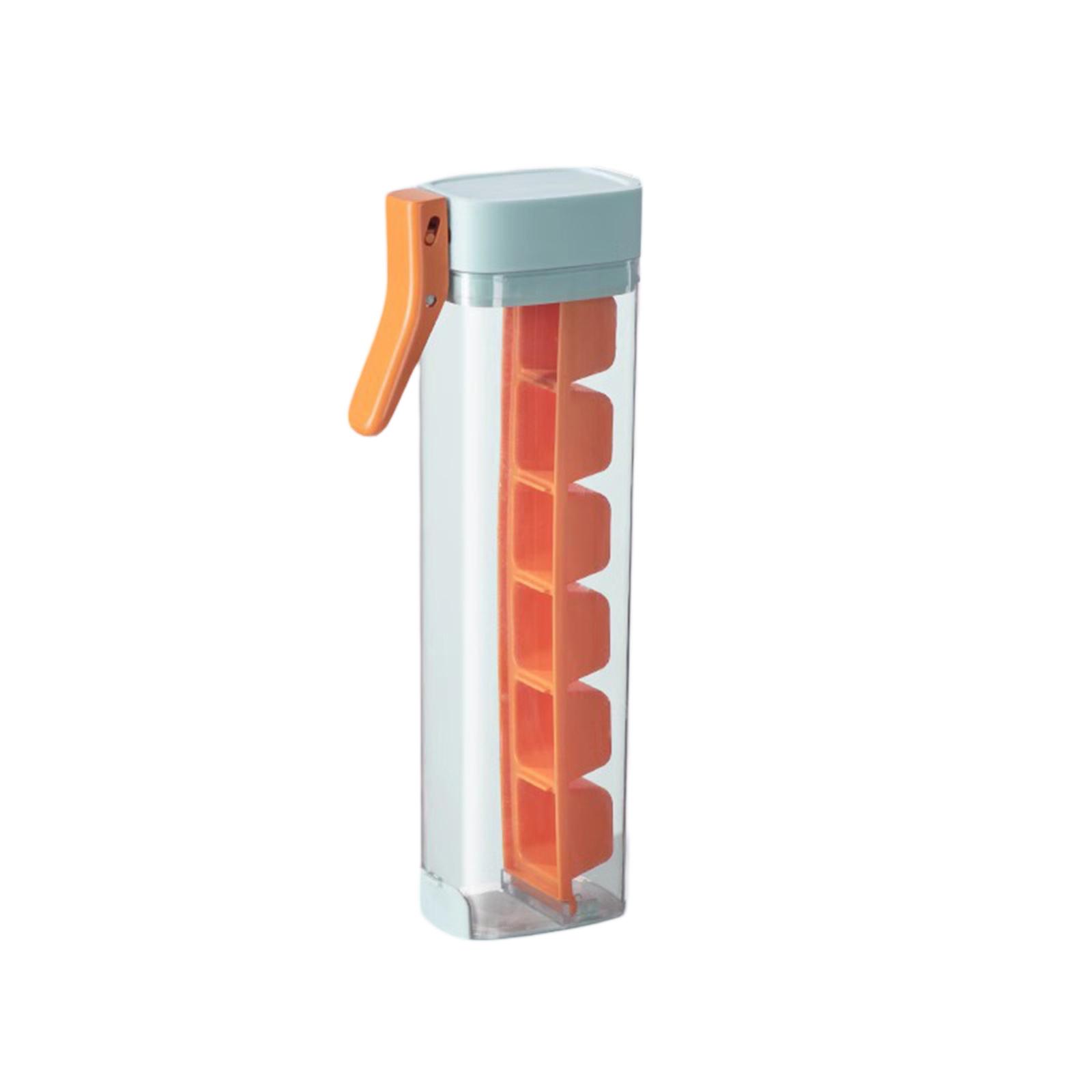 

Форма для льда 6-секционная Нажатие одной кнопкой Быстрое извлечение кубиков льда Подходит для виски, коктейлей, кофе, сока, инструменты для вечеринок оранжевый