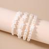 4pcs Elegant Pearl Bracelet Women Girls Starfish Beaded Bracelets Holiday Party Jewelry Gifts