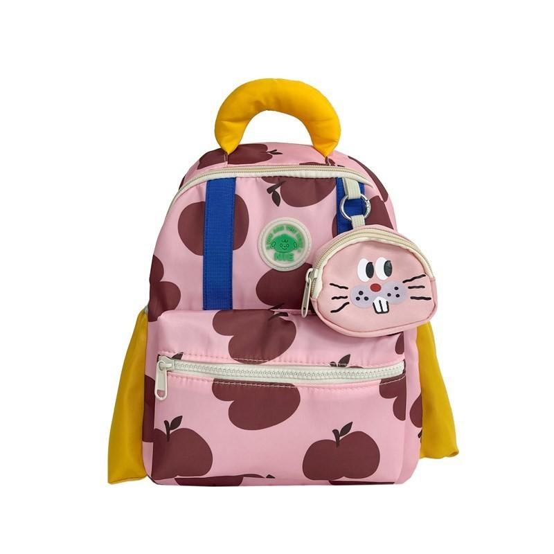 

Cute Breathable Pu Backpack For Kids With Padded Handle Perfect For Kindergarten Or Preschool Apple,Small