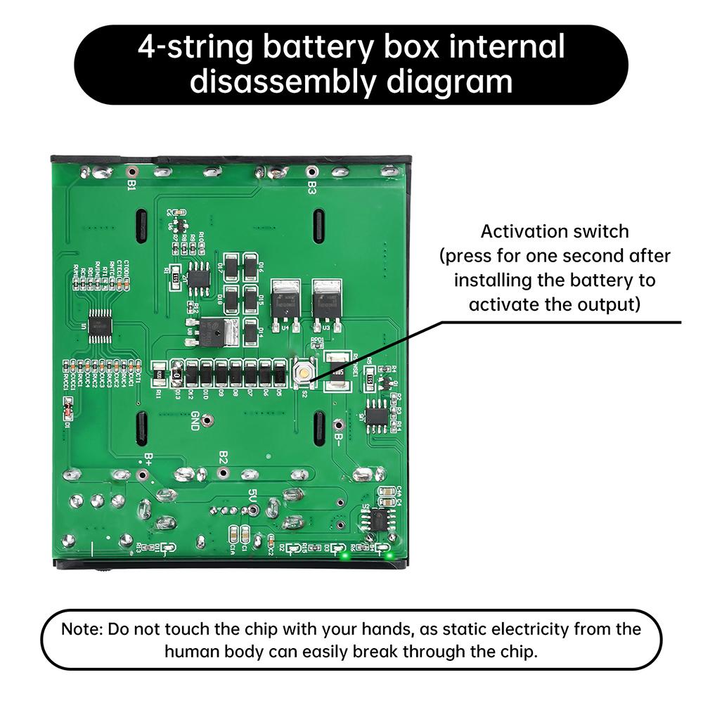 DIY 18650 Power Bank Case 4 Cells Battery Charging Box Welding-Free Backup Power Supply Box Kit 5V/16V With Switch DC 5.5*2.1mm