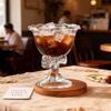 Bow Ice Cream Cup Elegant Butterfly Juice Milkshake Glass Cup