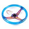 14inch 350MM Acrylic Steering Wheel & Horn Button 6 Holes Neo Chrome Steering Wheel Depth 71MM BX102089