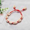 Personalized Adjustable Woven Bracelet with Geometric White Shell Pendant for Men and Women