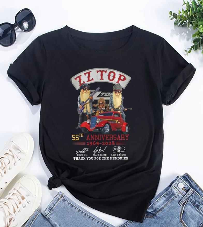 

ZZ Top 55th Anniversary Shirt, ZZ Top Rock Band Shirt, ZZ Top Fan Gift 4XL