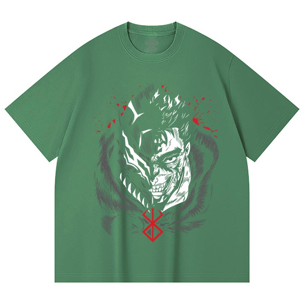 230 Gsm 100% Cotton Berserk V9 Print Unisex Heavy Cotton T Shirt
